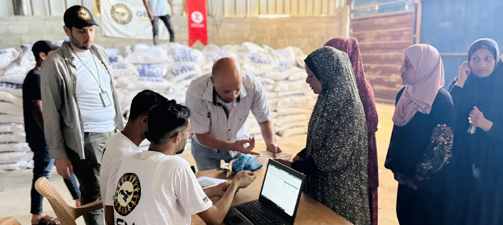 wheat flour distribution in Gaza